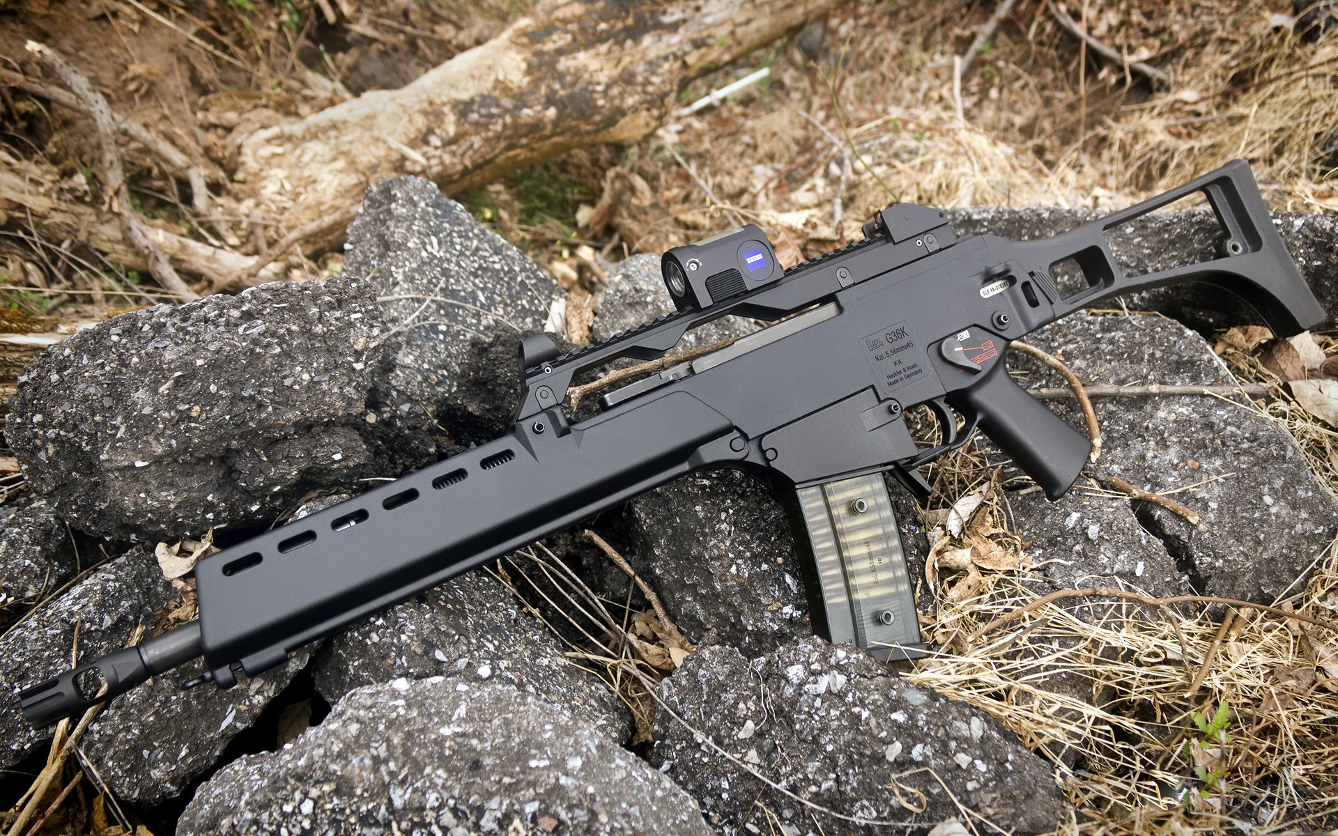 automático hk g36k piedras leña hecho en alemania