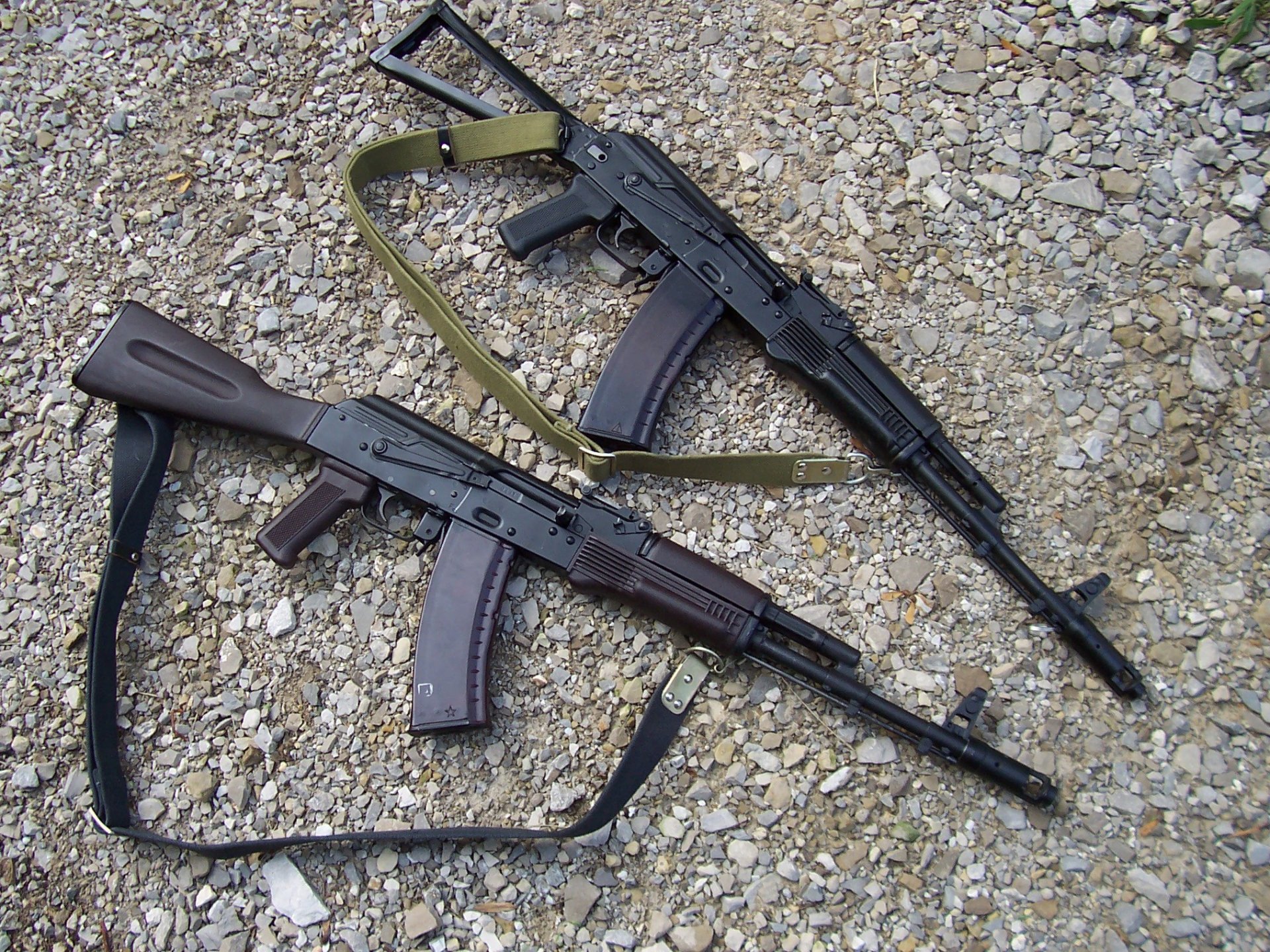 ak-74 kalaschnikow-maschinengewehre kalaschnikow 2 stück kies