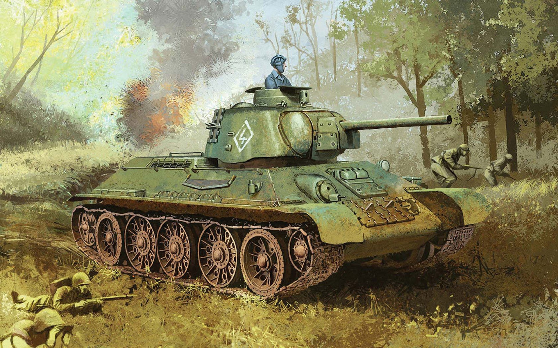 radziecki czołg średni t-34-76 trzydzieści cztery model 1943 okres wielkiej wojny ojczyźnianej