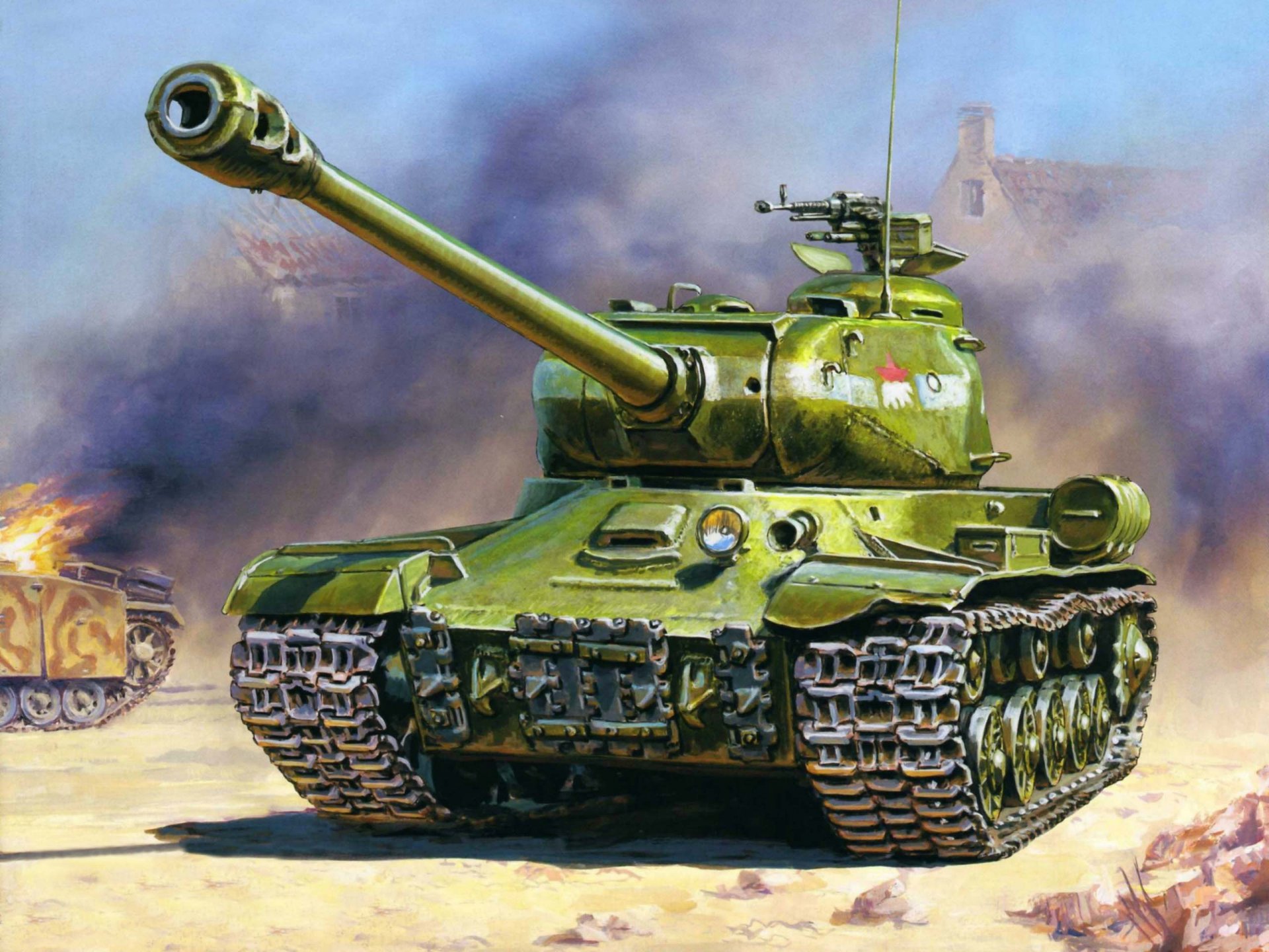 is-2 carro armato sovietico rivoluzionario calibro pistola 122-mm ww2