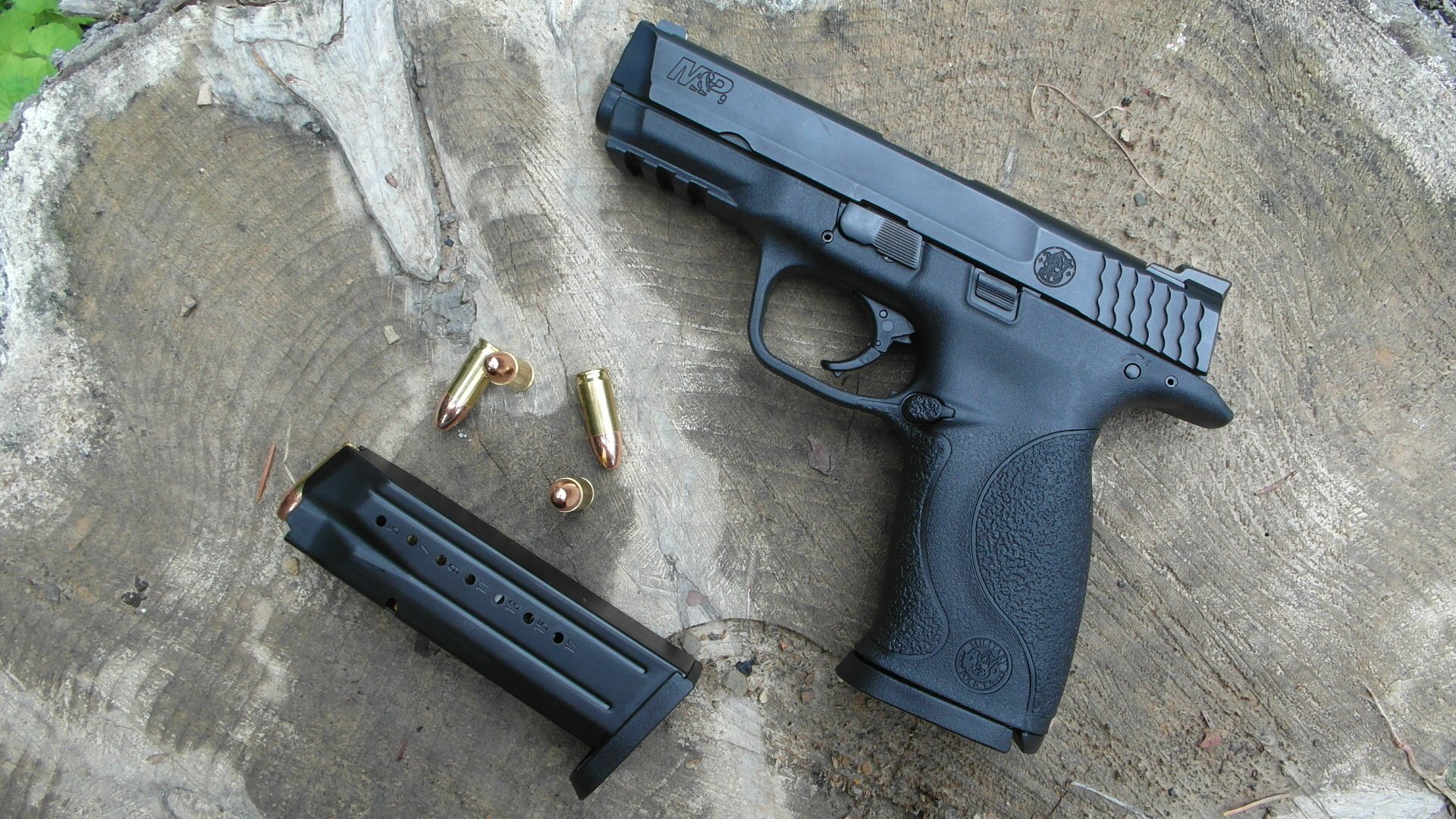 smith & wesson m & r9 pistola virola balas muñón