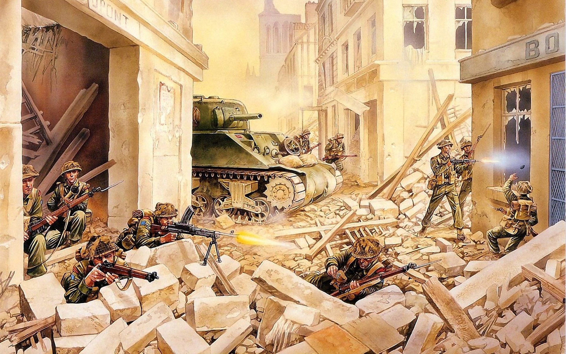 art soldiers market garden military operation allies conducted from september 17 to september 25 1944 on the territory of holland and germany meaning operations capture key bridges battle british paratroopers germans in a city that turned into ruins under