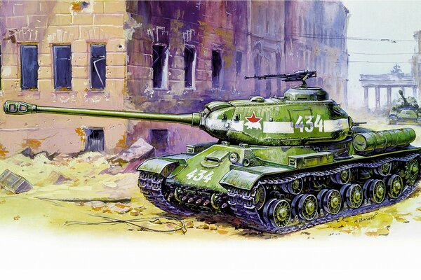 Immagine di un carro armato sovietico disegnato
