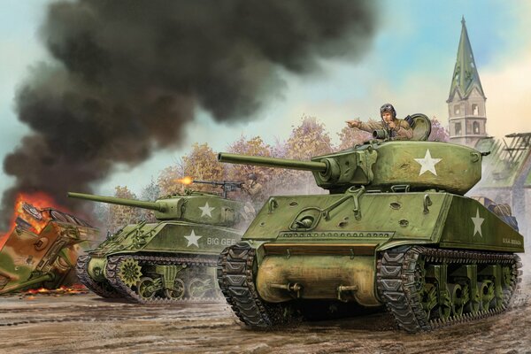 American Tank Art Flame of War