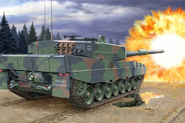 Tank shot art picture