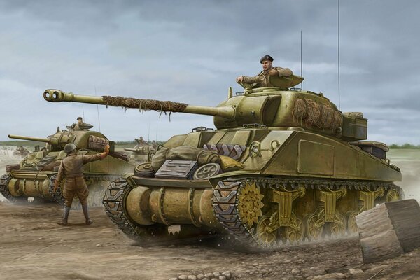 British Army tank during World War II