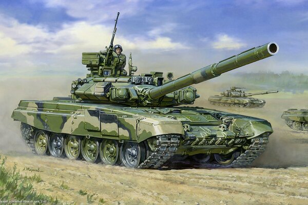 Russian combat tank t-90