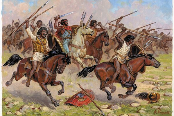 Cavalry with spears go on the attack
