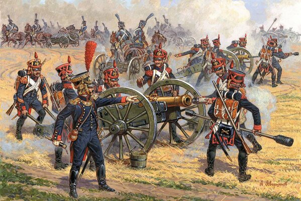 Картина сражения в эпоху наполеоновских войн