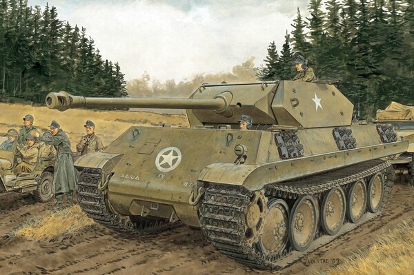 Medium heavy tank ready for war
