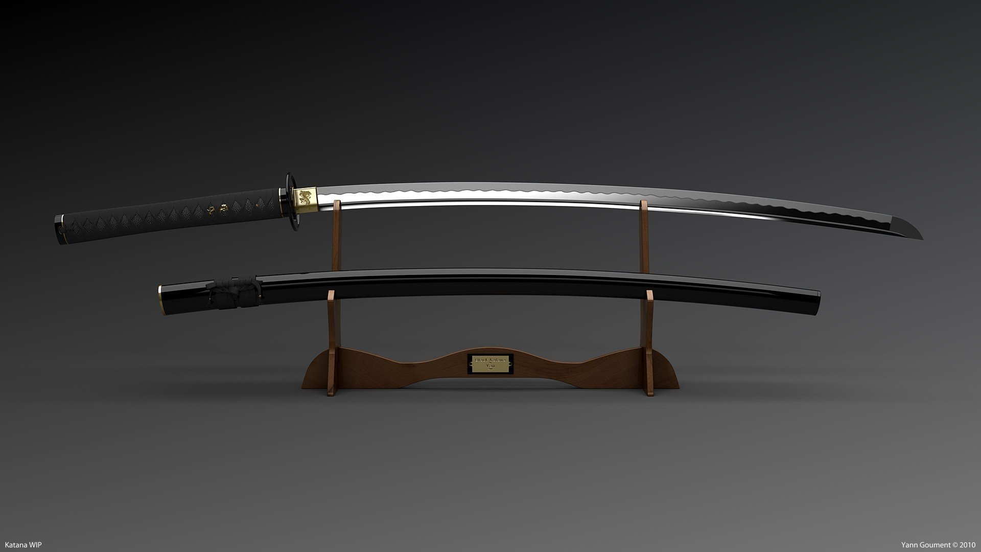 arma katana espada negro