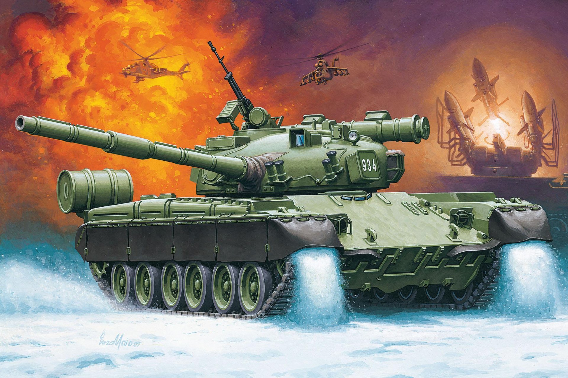 abbildung enzo mayo t-80 hauptpanzer obt russland