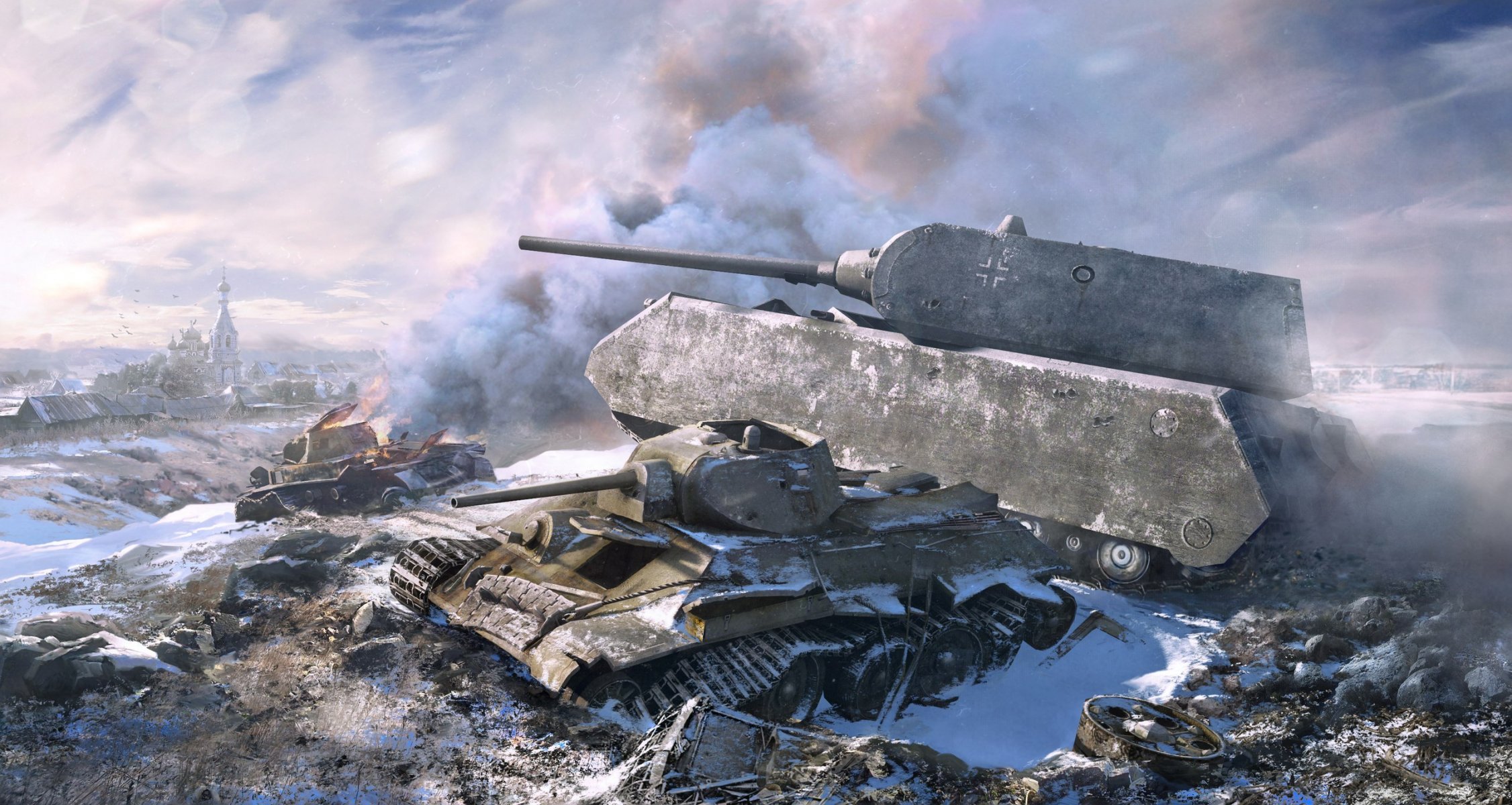 maus tank germany t-34 war winter