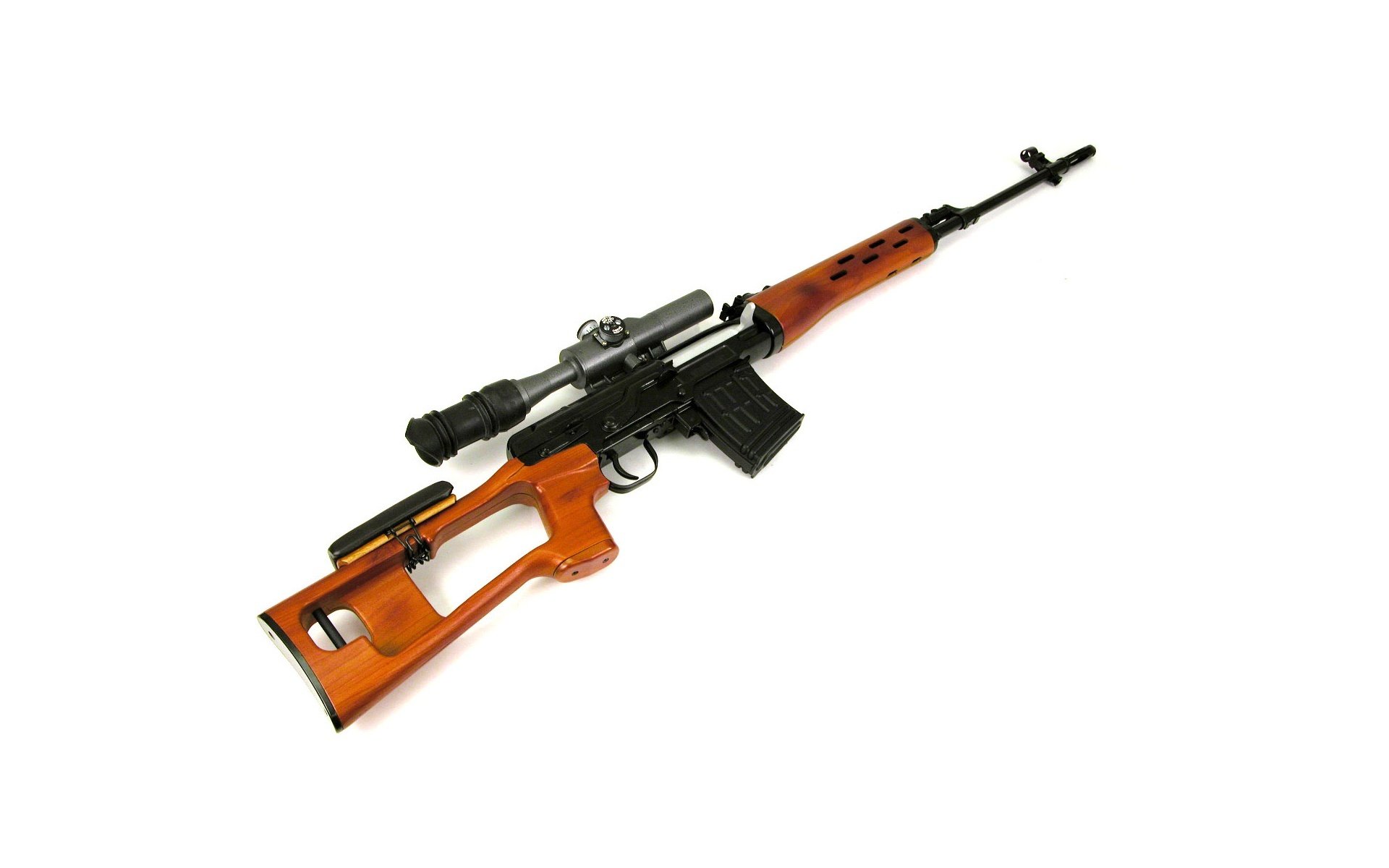 vd dragunov sniper rifle white background weapon