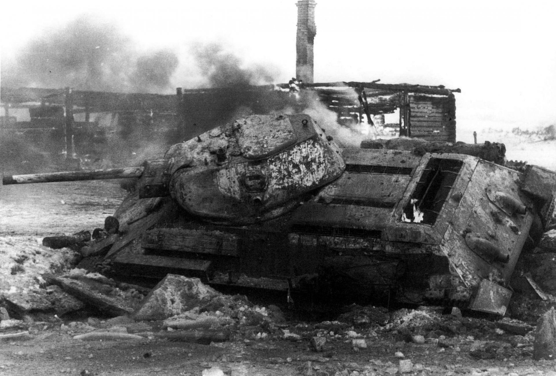 wojna czołg pożar t-34