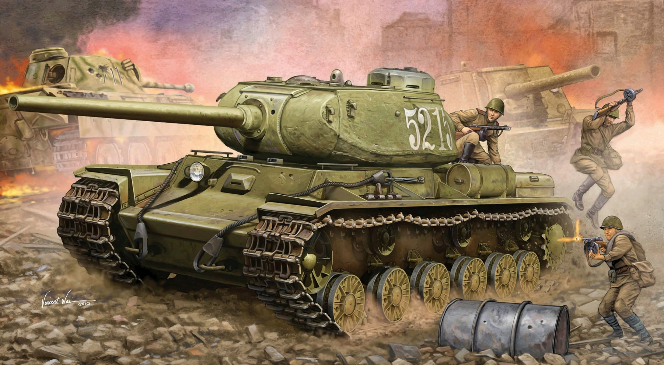 figura soviético pesado tanque klim voroshilov kv-85 d-5t objeto 239 ofensiva rifle motorizado aterrizaje