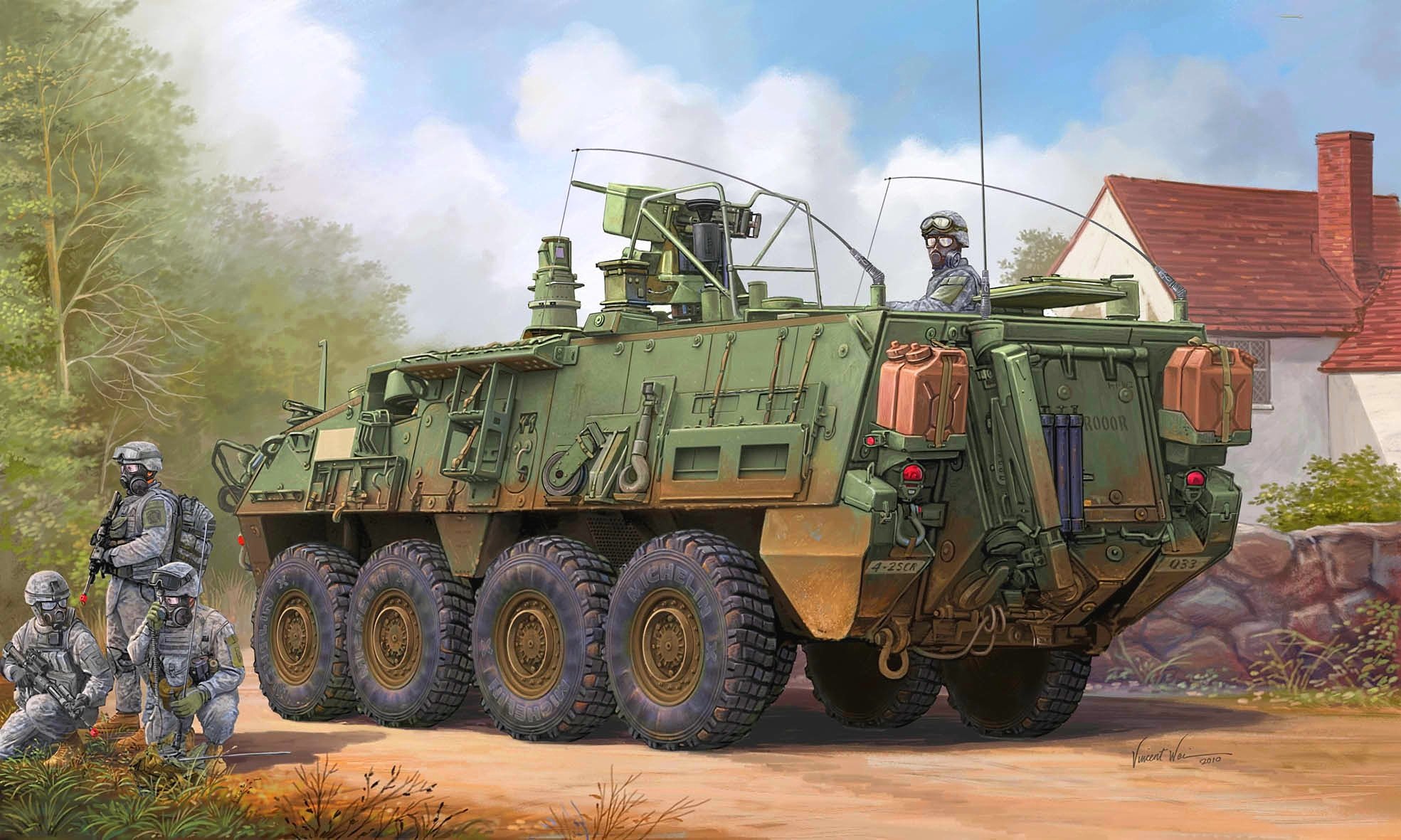 figura vincent vai transporte blindado de personal stryker m1135 nbc stryker vehículo de reconocimiento nuclear biológico reconocimiento químico fuerzas armadas de ee. uu