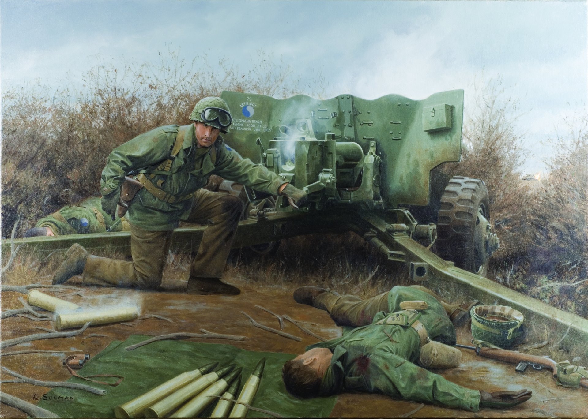 foudre à bourheim par larry selman canon allemagne novembre 26 1944 soldats