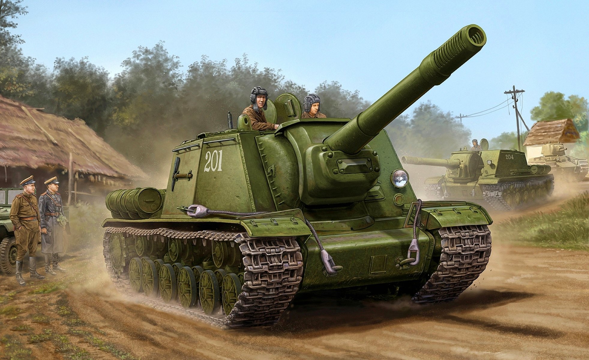 rysunek sau su-152 dziurawiec rkcz ii wojna światowa