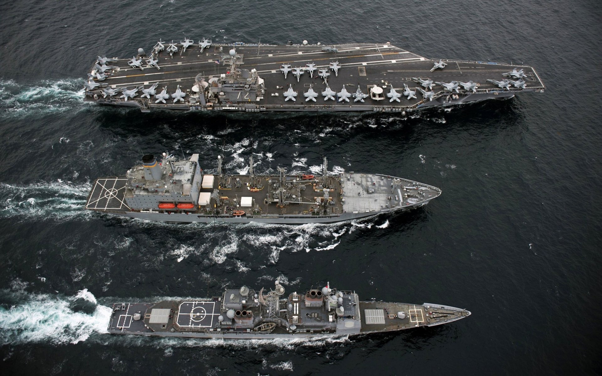 the carrier war ships water