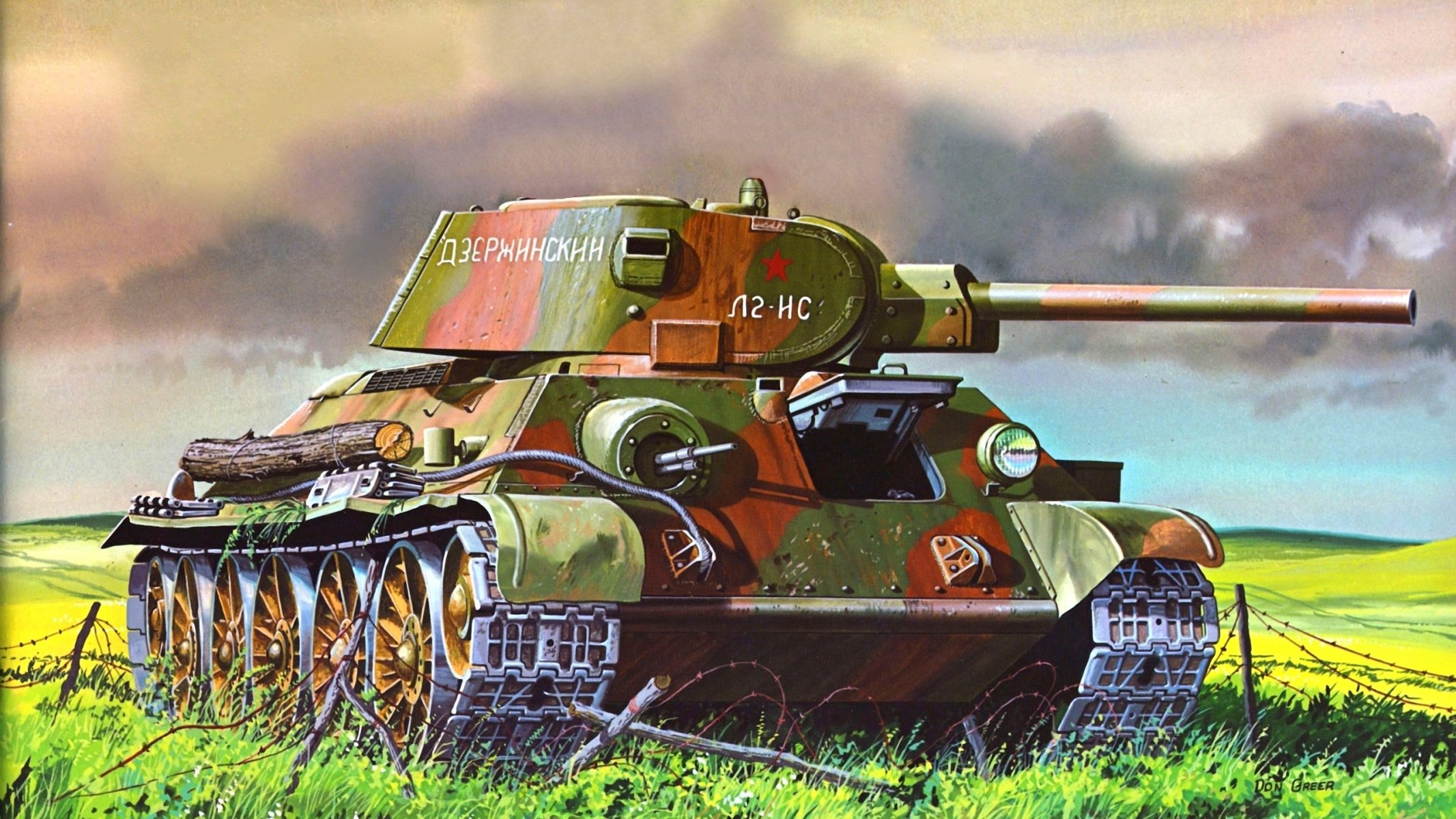 rysunek don greer czołg średni t-34/76 rkka