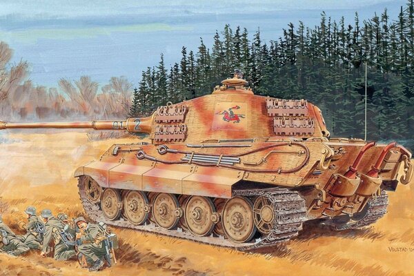 The Second World War. German heavy tank