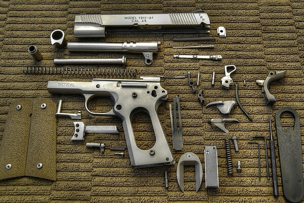 Photo weapons disassembled in detail