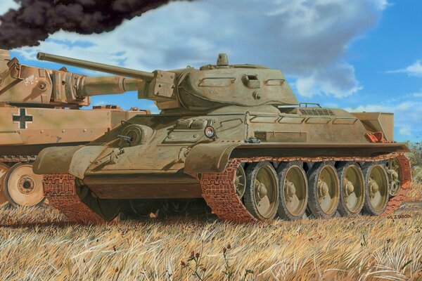 Figure medium T-34 tank