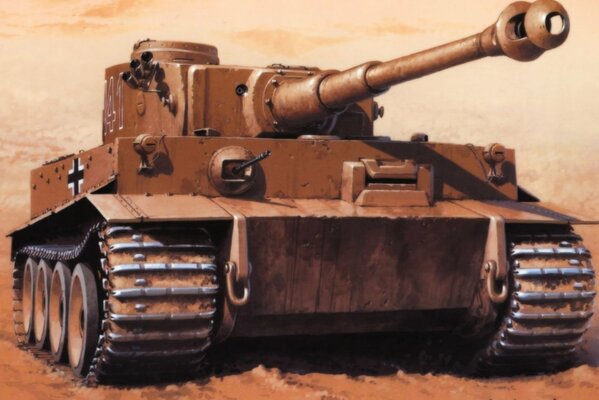 Немецкий танк тигр 1. Рисунок