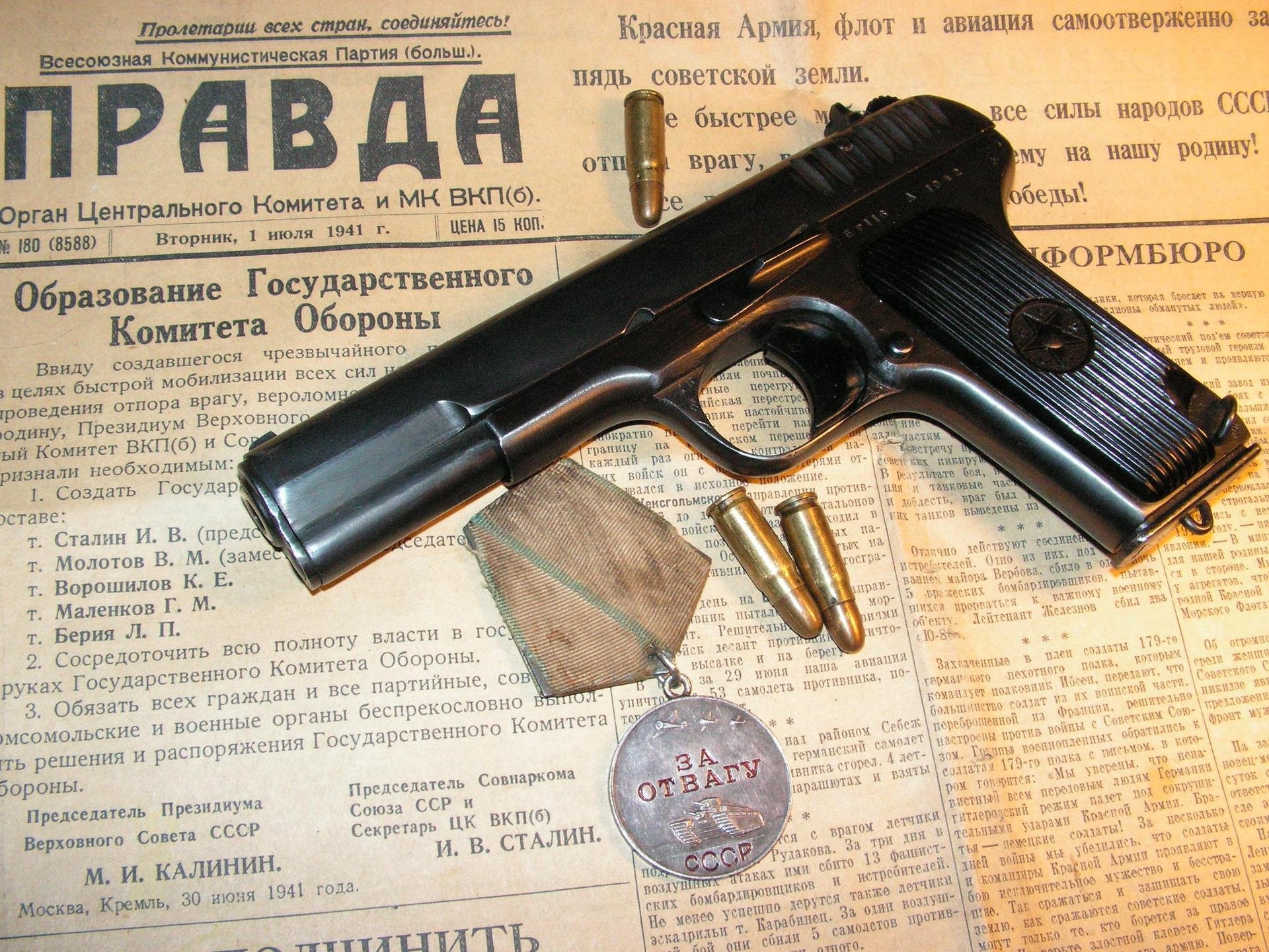 pistolet tt amunicja gazeta medal