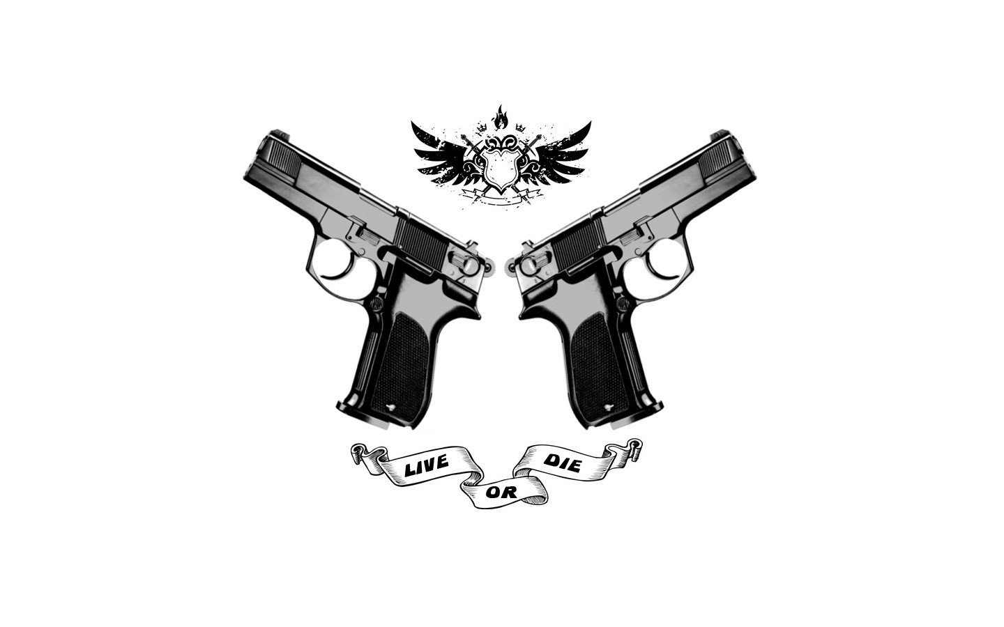 fondo armas pistolas vivir o morir