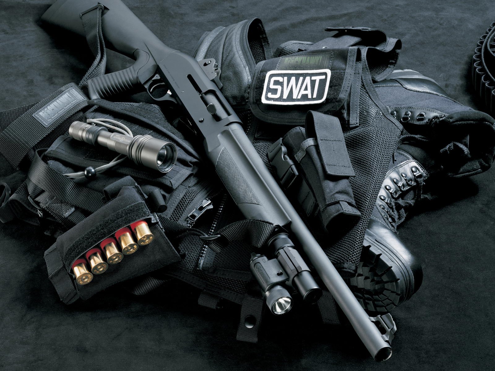 weapon shotgun jacket swat