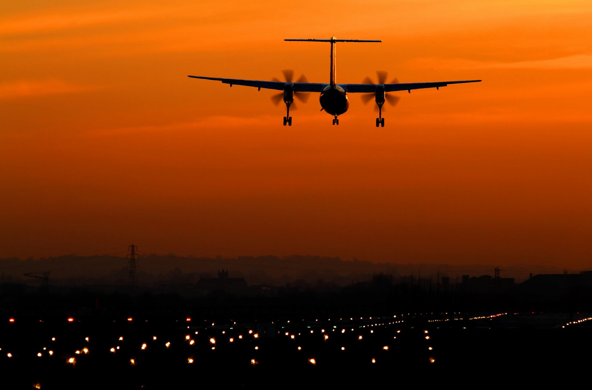 plane aviation sky sunset