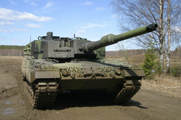 German tank in the field