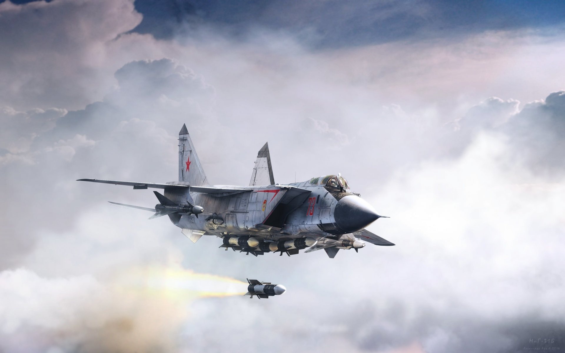 mikoyan gurevich mig-31 air force russia fighter interceptor arms rockets start fire