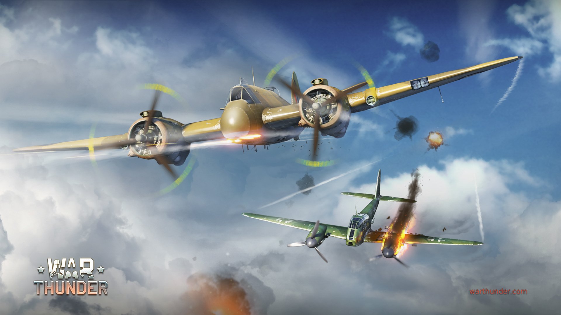 art. guerre ciel bristol beaufighter britannique bimoteur piston lourd combattant torpilleur messerschmitt me.410 hornisse frelon allemand flamme nuages thunder de guerre