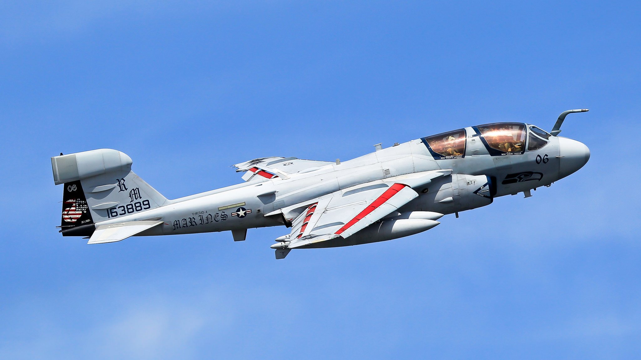 grumman ea-6b prowler cubierta avión cielo