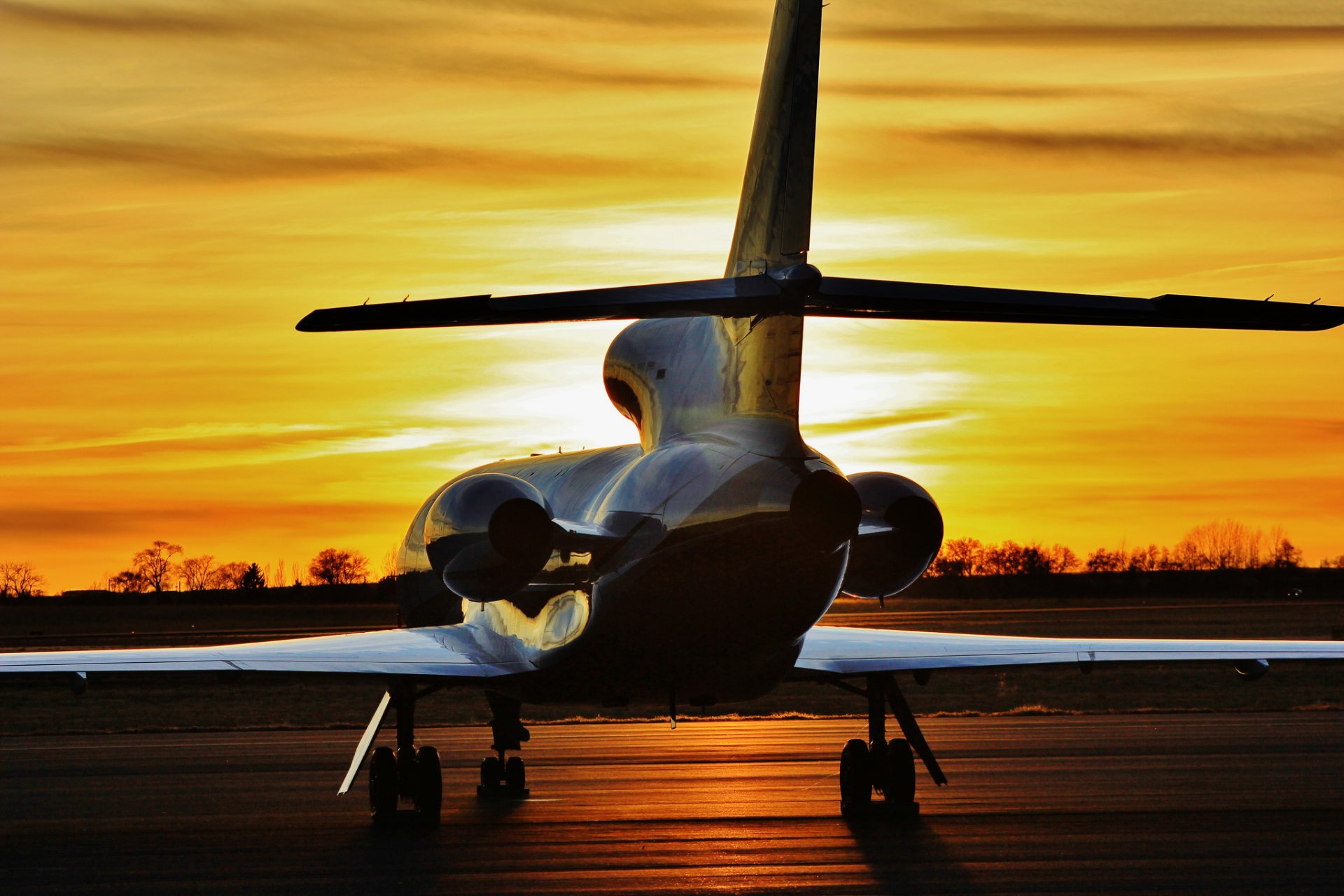 dassault falcon jet aereo amministrativo tramonto