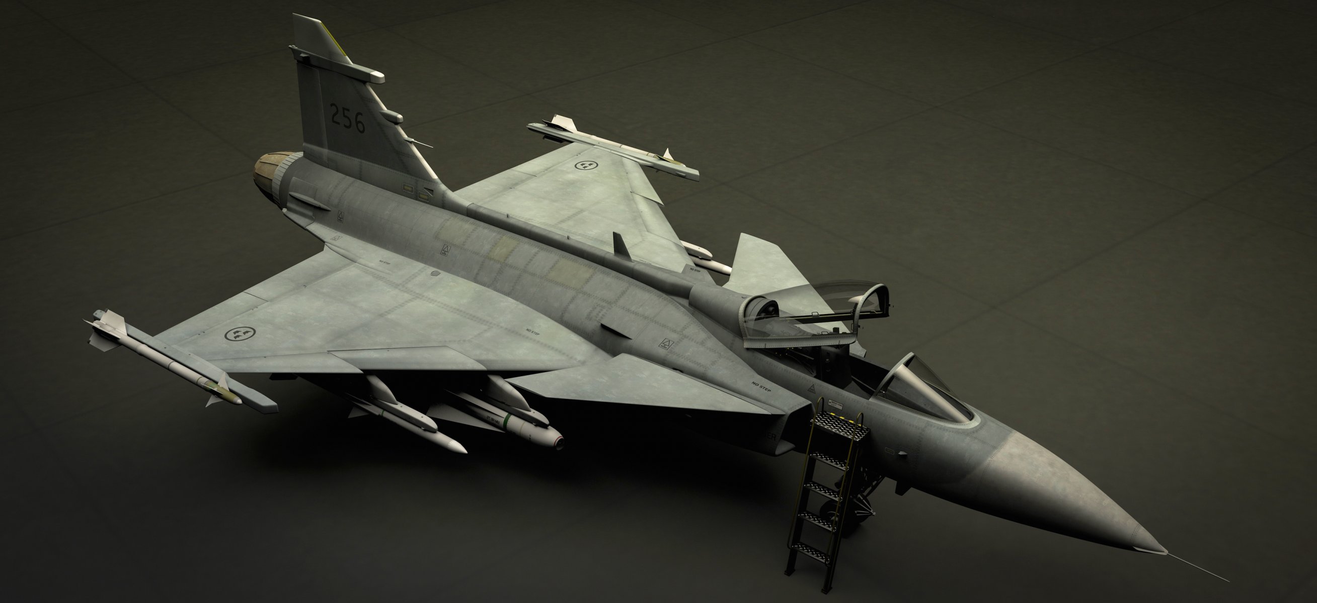 rendering model plane fighter