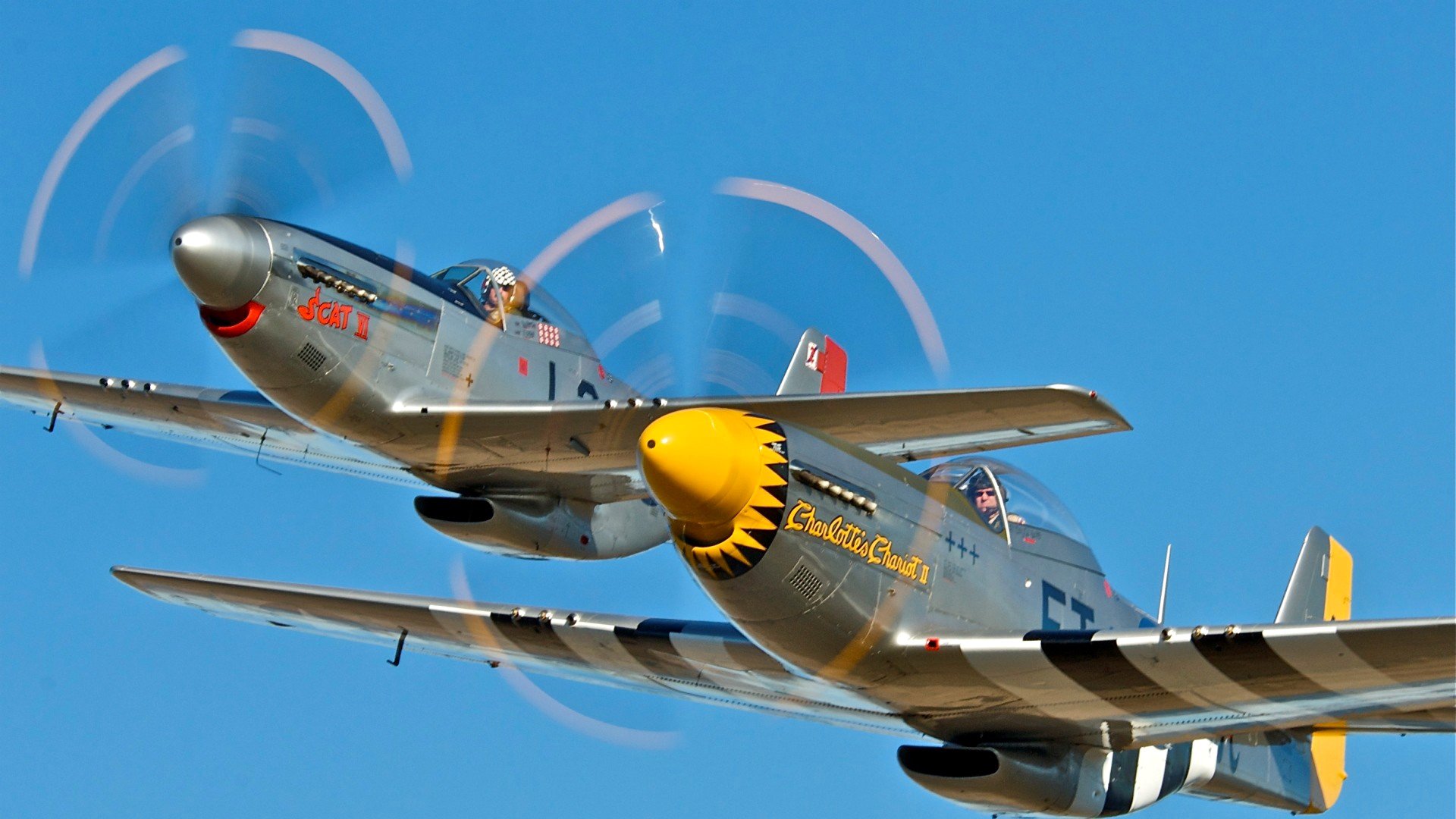 plane the pair propeller hits sky