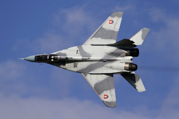 Multi-purpose fighter jet on a blue sky background
