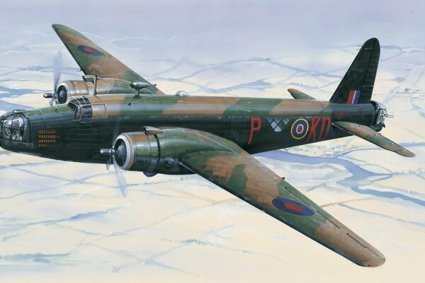 Image picturale d un bombardier militaire britannique ww2