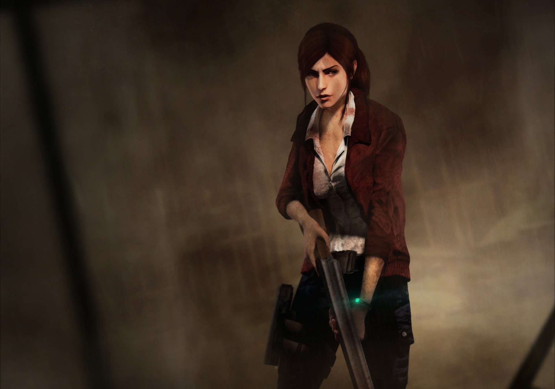 resident evil: revelations 2 claire redfield fille fusil de chasse capcom