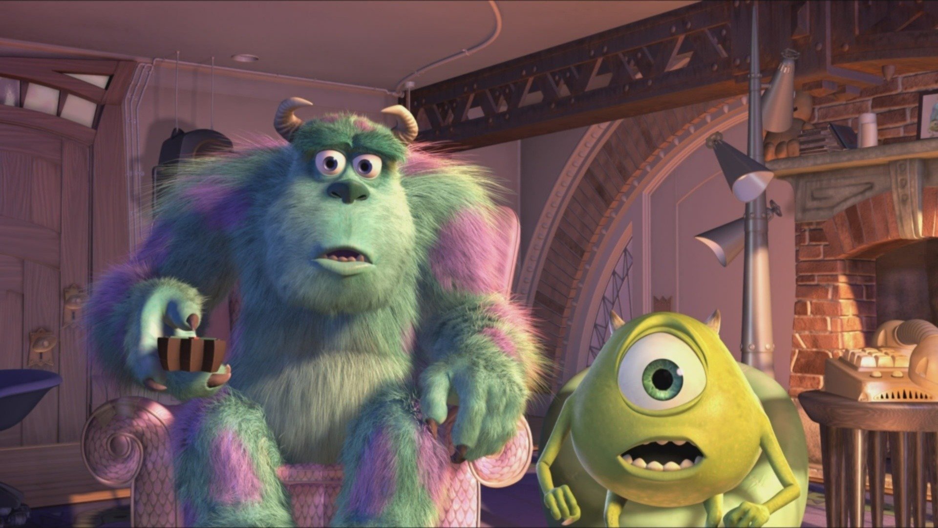 cartoon monster corporation mike wazowski sally sullivan disney pixar pixar