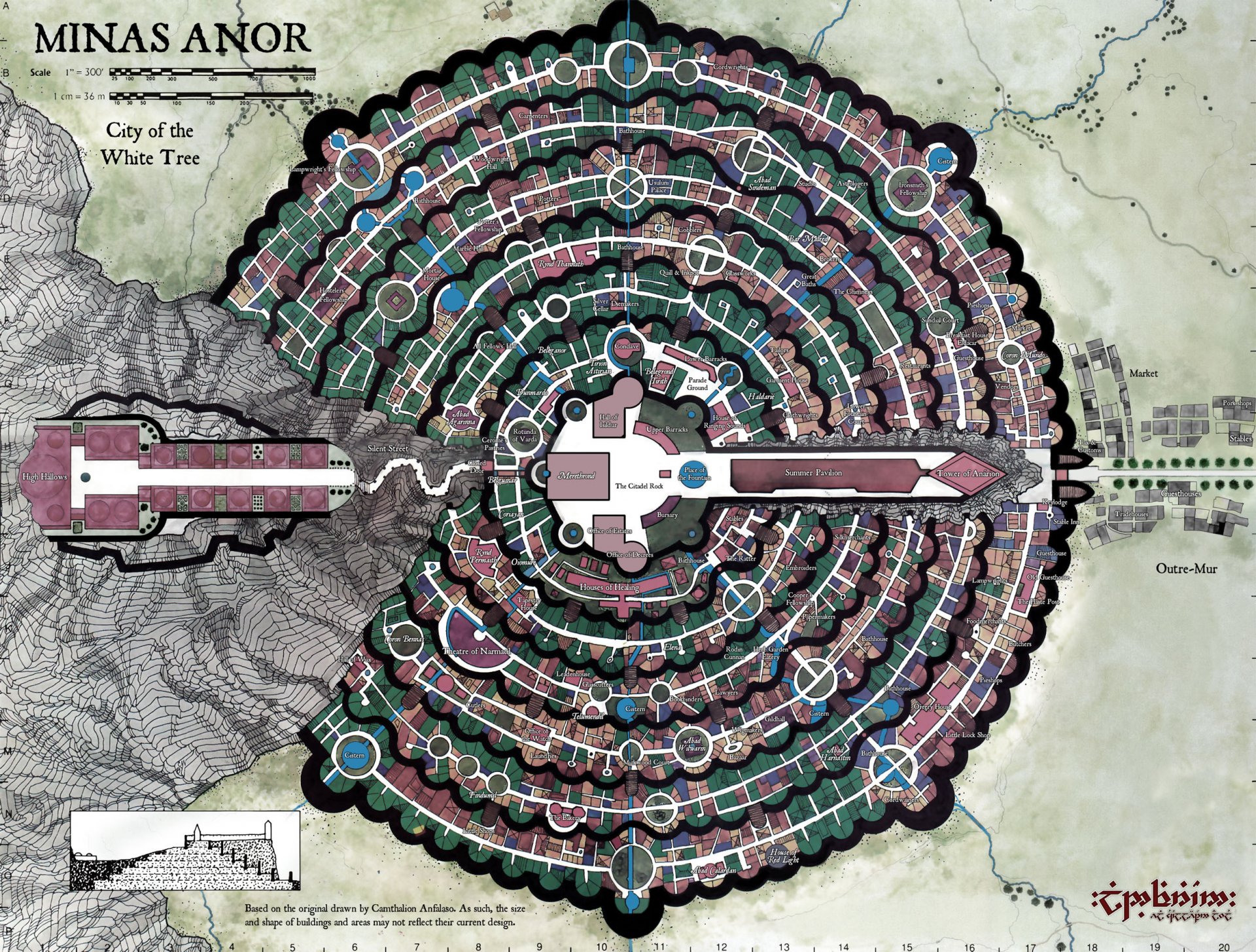 il signore degli anelli ronald ruel john tolkien quenta silmarillion mappa terra di mezzo città dell albero bianco minas anor minas tirith gondor silmarillion john ronald ruel tolkien arda montagna bianca