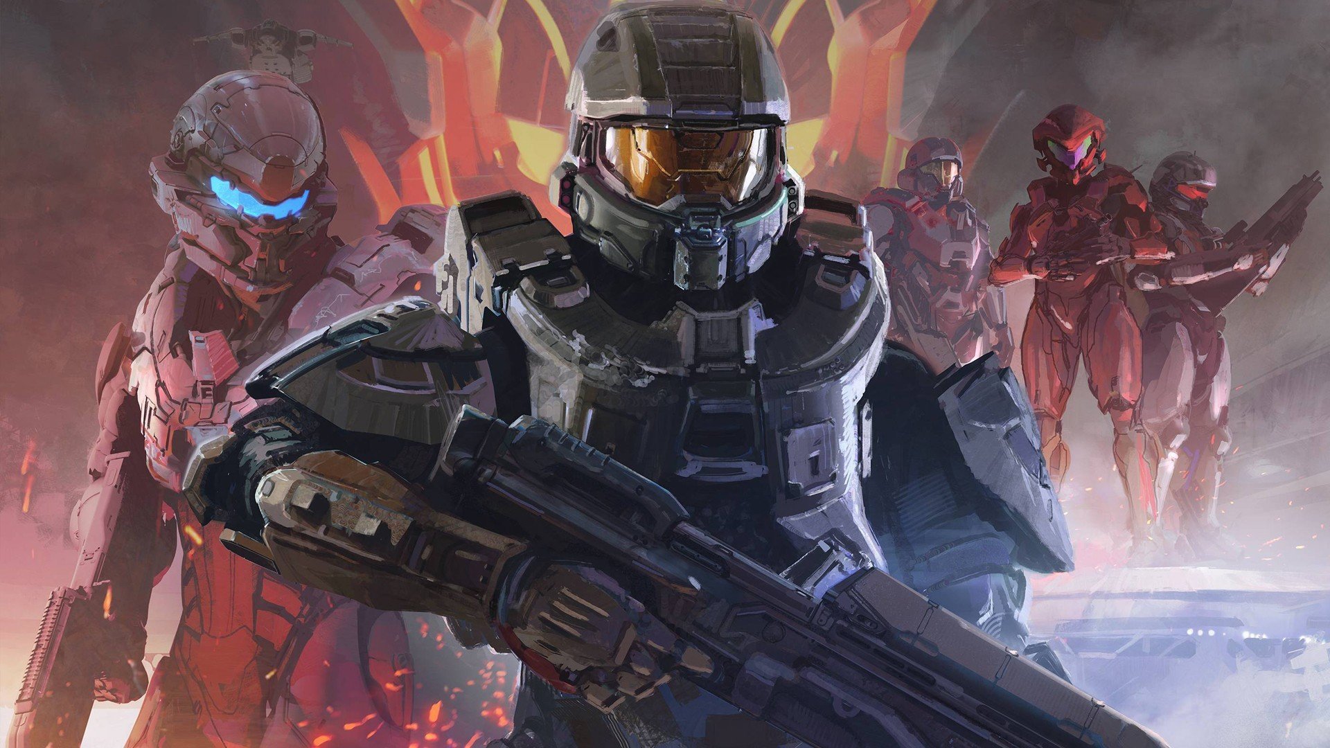 halo 5: guardianes 343 industries microsoft jefe maestro halógeno armas arte vista