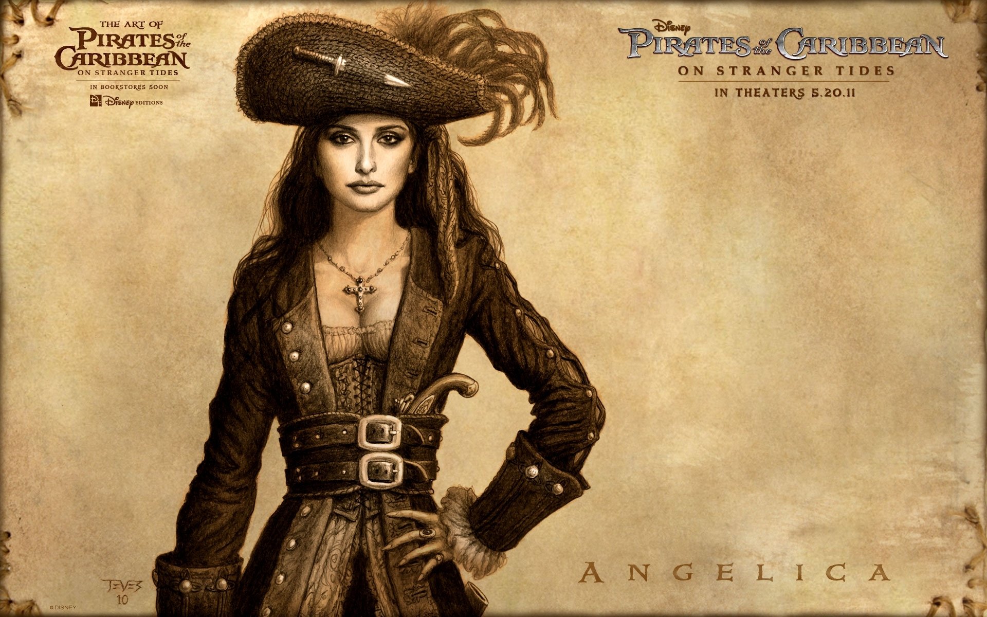 piratas del caribe en costas extrañas penélope cruz penélope cruz disney arte