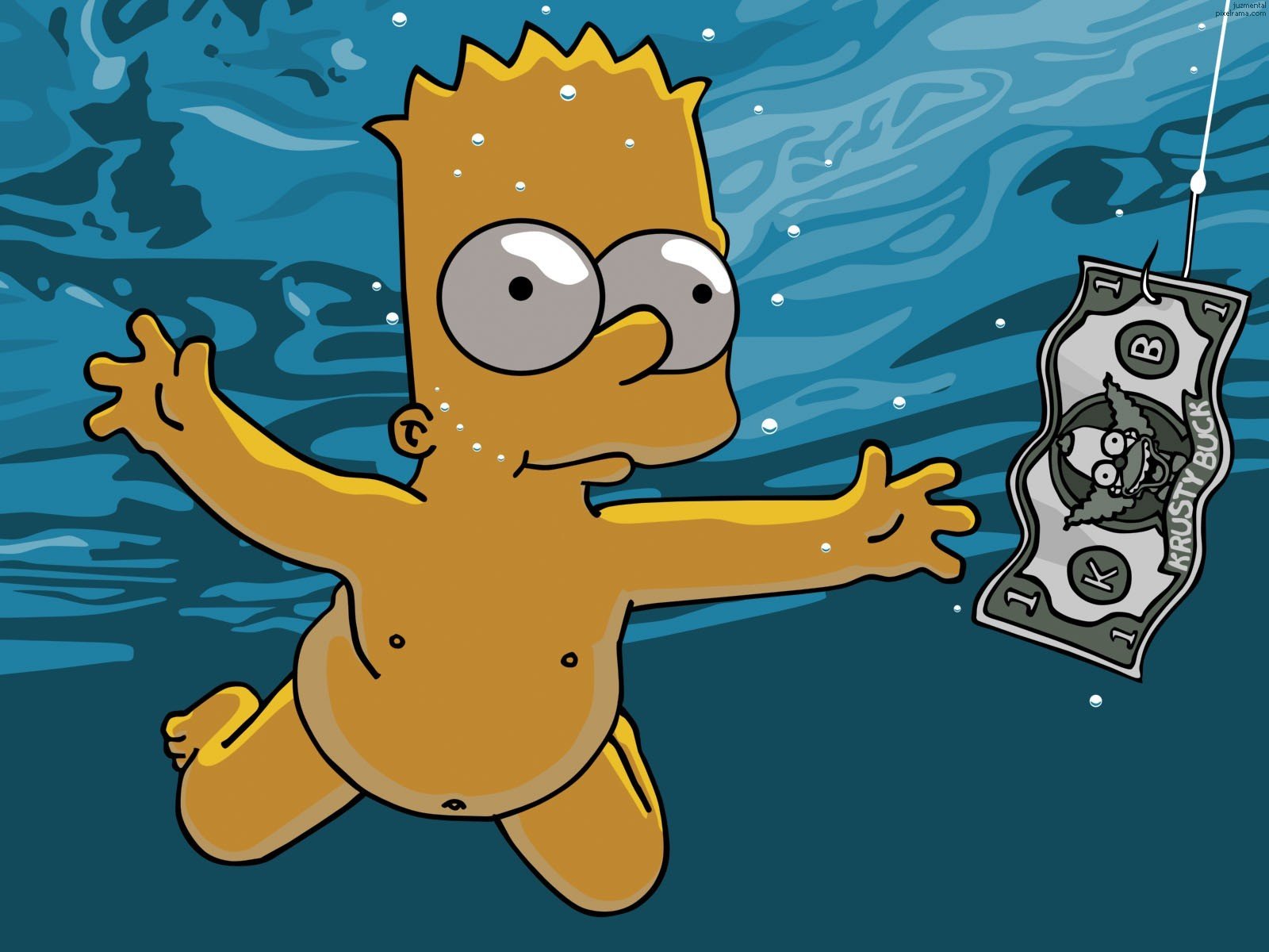 los simpsons bart dibujos animados nirvana nevermind