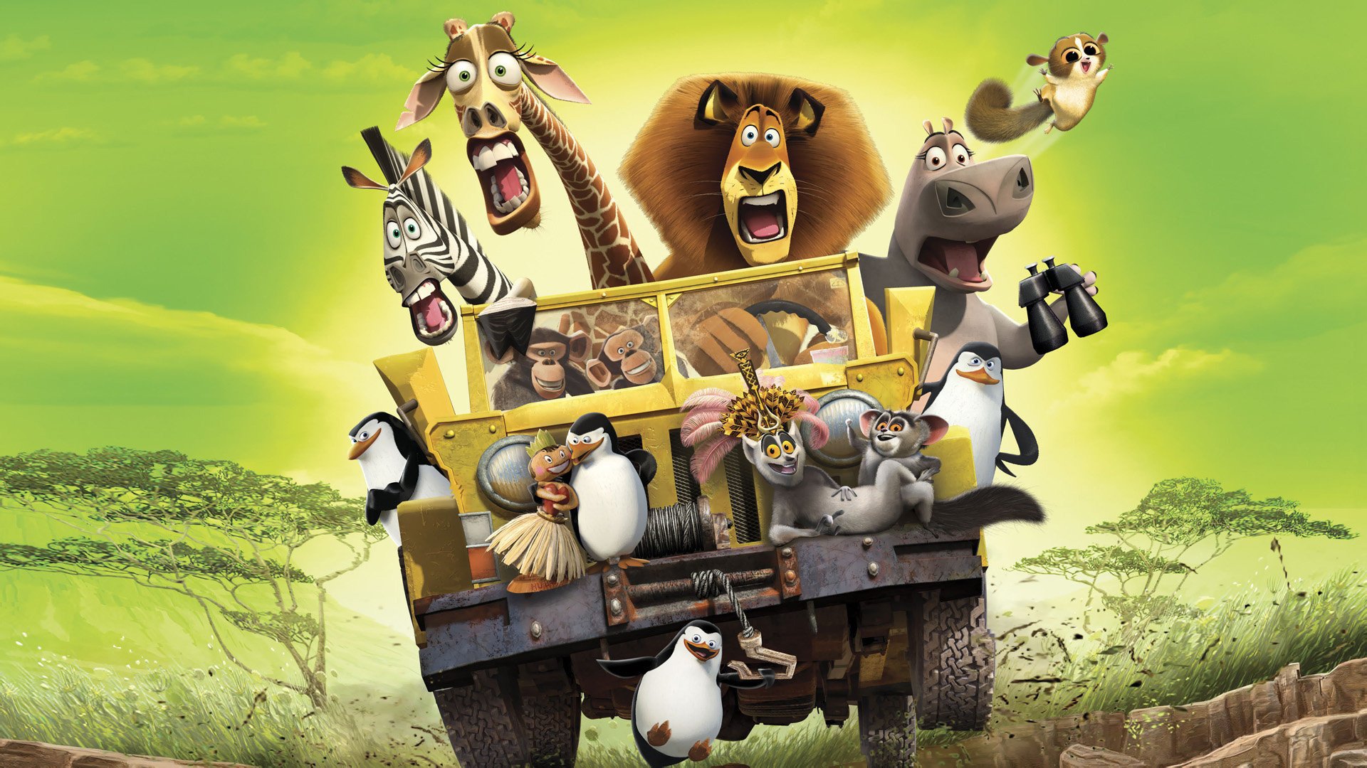 madagascar dessin animé savane humeur