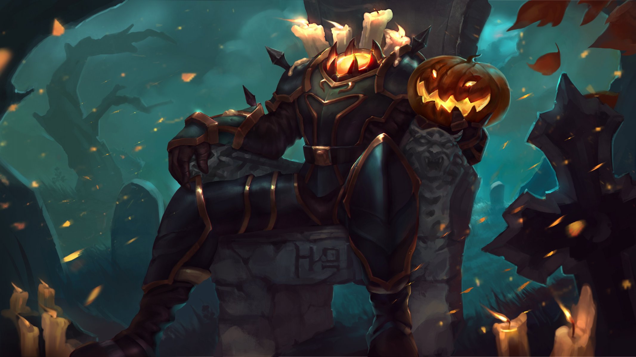 transmutenstein hon halloween calabaza héroes de newerth arte cuero